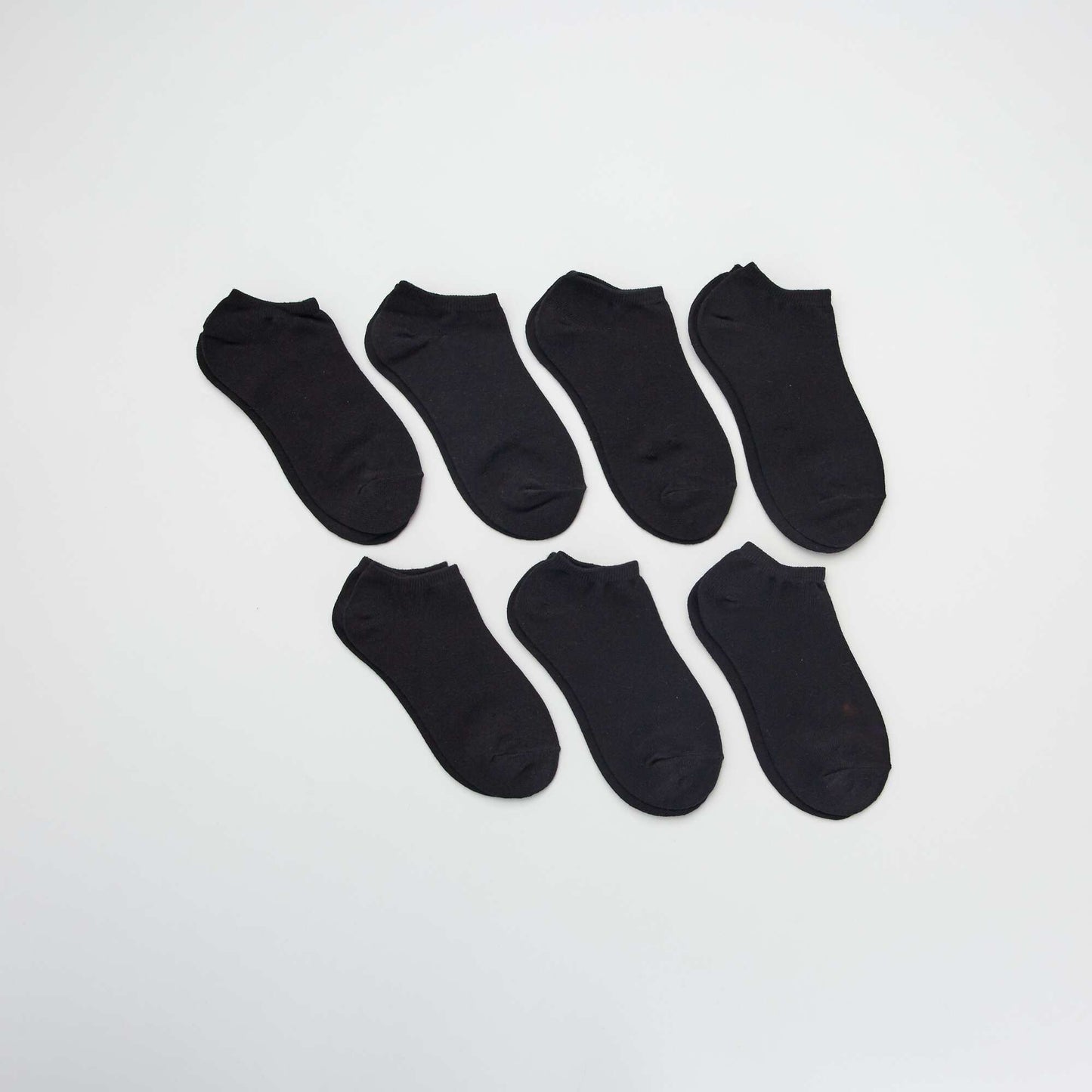 Lot de 7 paires de chaussettes invisibles noir