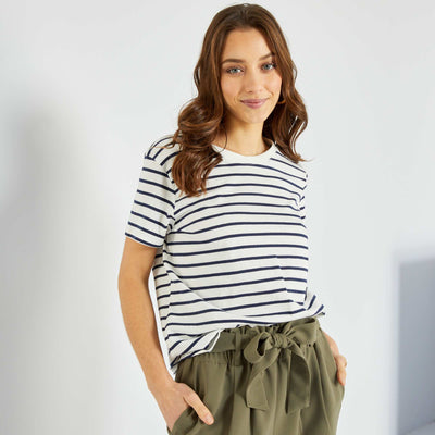 T-shirt en jersey imprimé Blanc