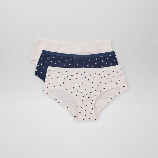 Lot de shorties Rose/bleu marine