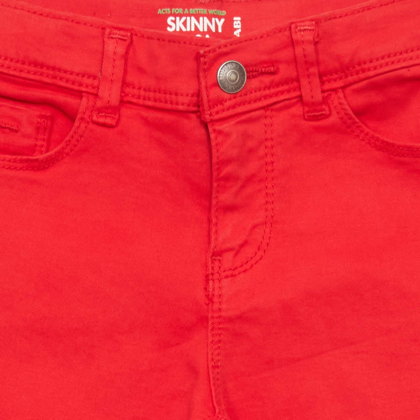 Jean skinny 5 poches Rouge