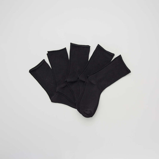 Lot de 5 paires de chaussettes noir