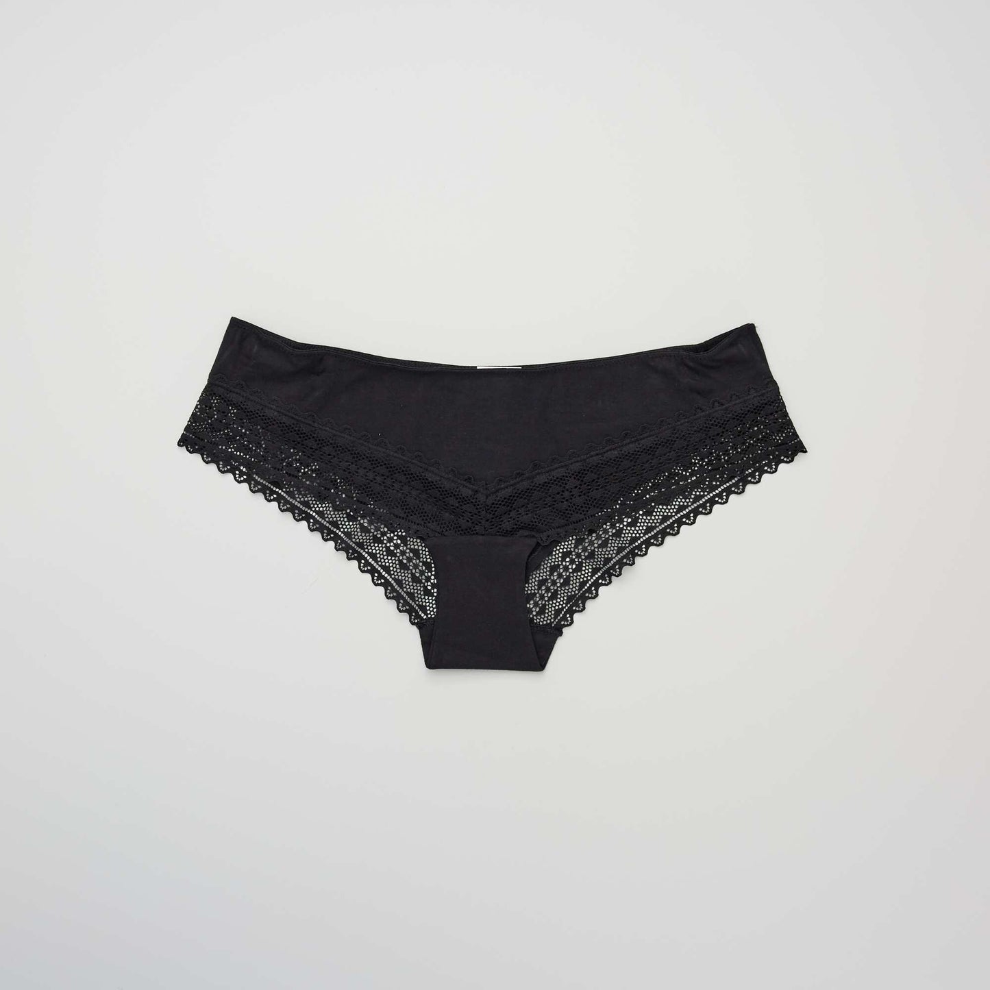 Lot de 3 shorties coton dentelle noir