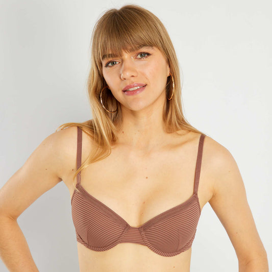 Soutien-gorge paddé microfibre Marron