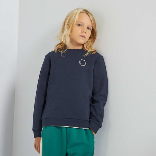 Sweat en molleton bleu
