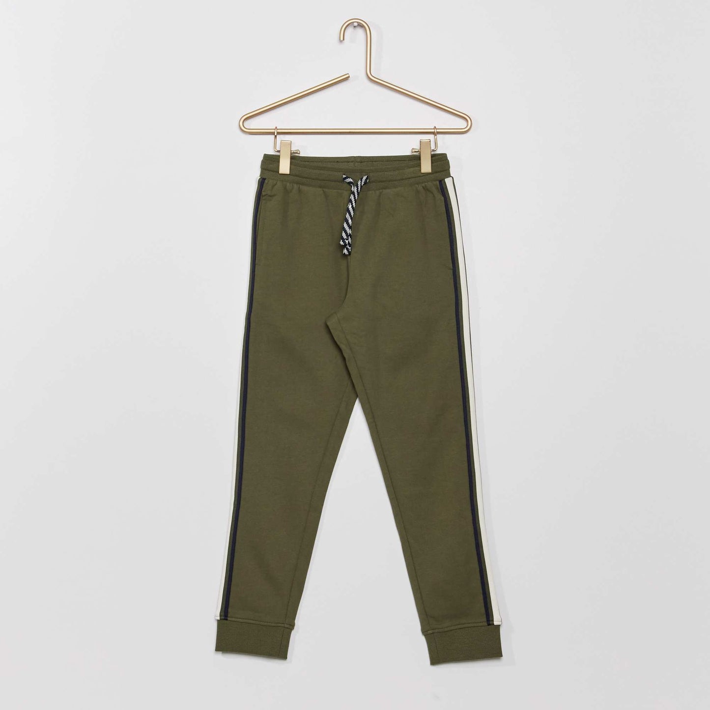 Pantalon de jogging avec bandes contrastantes Vert