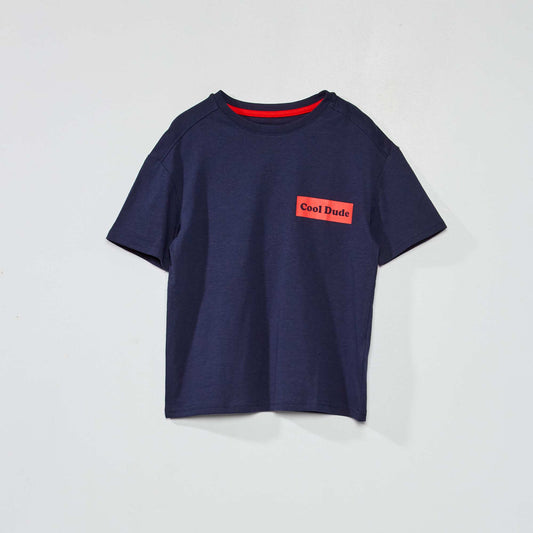 T-shirt en jersey 'Cool dude' Bleu