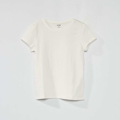 T-shirt en jersey uni blanc