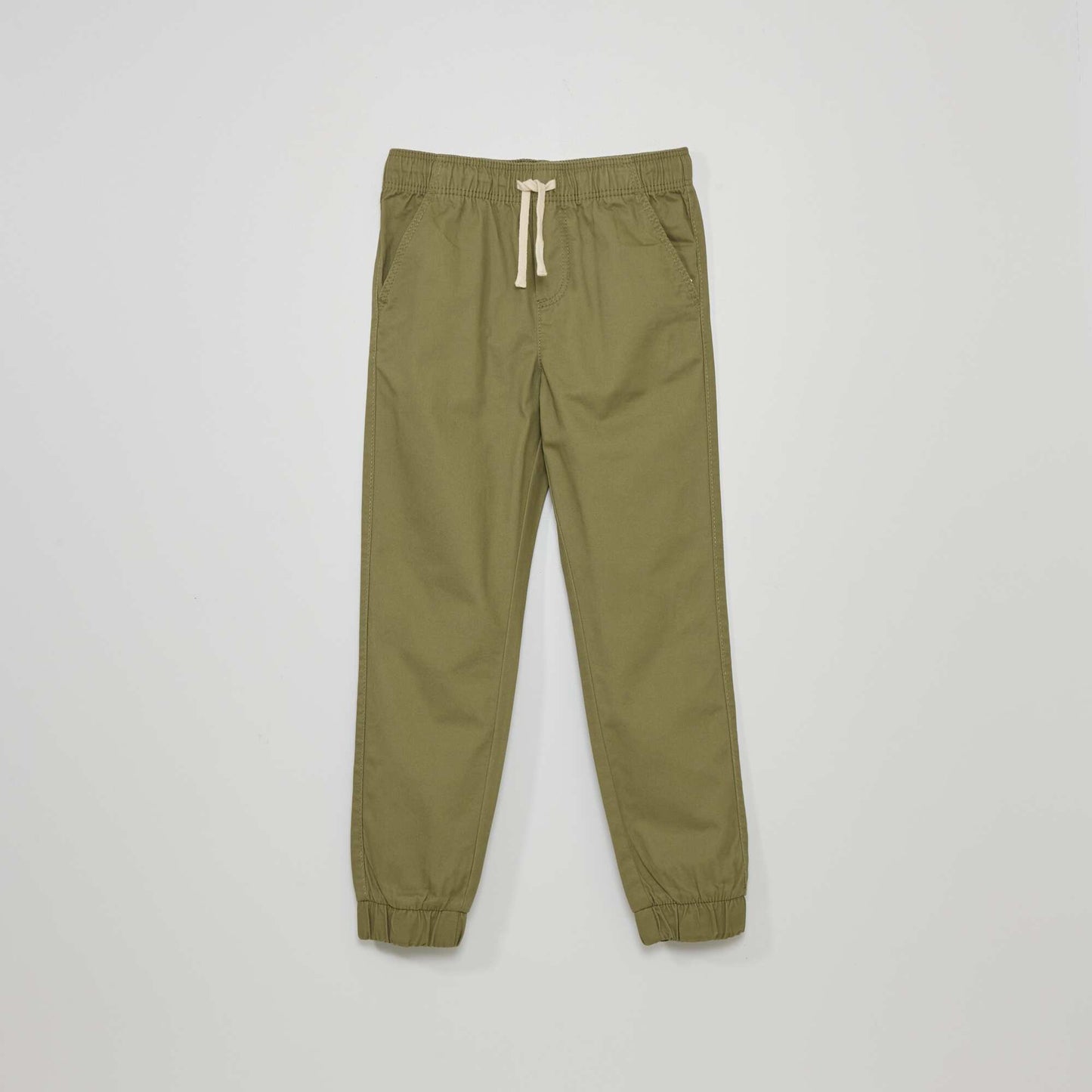 Pantalon esprit 'jogger' vert lichen
