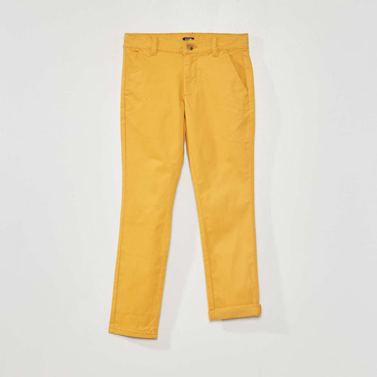 Pantalon chino regular jaune