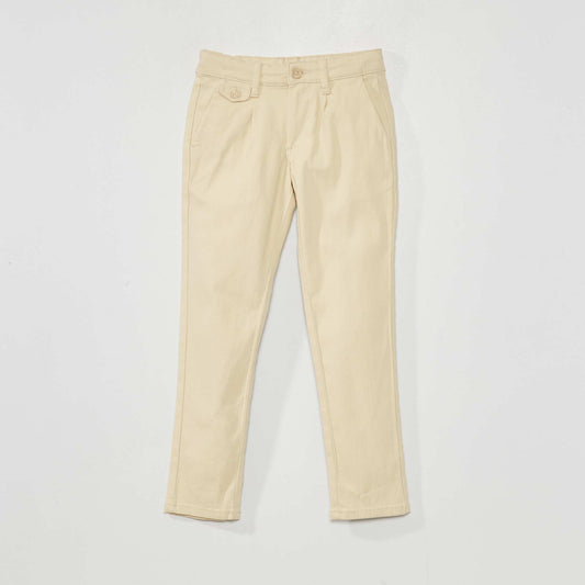 Pantalon chino slim beige