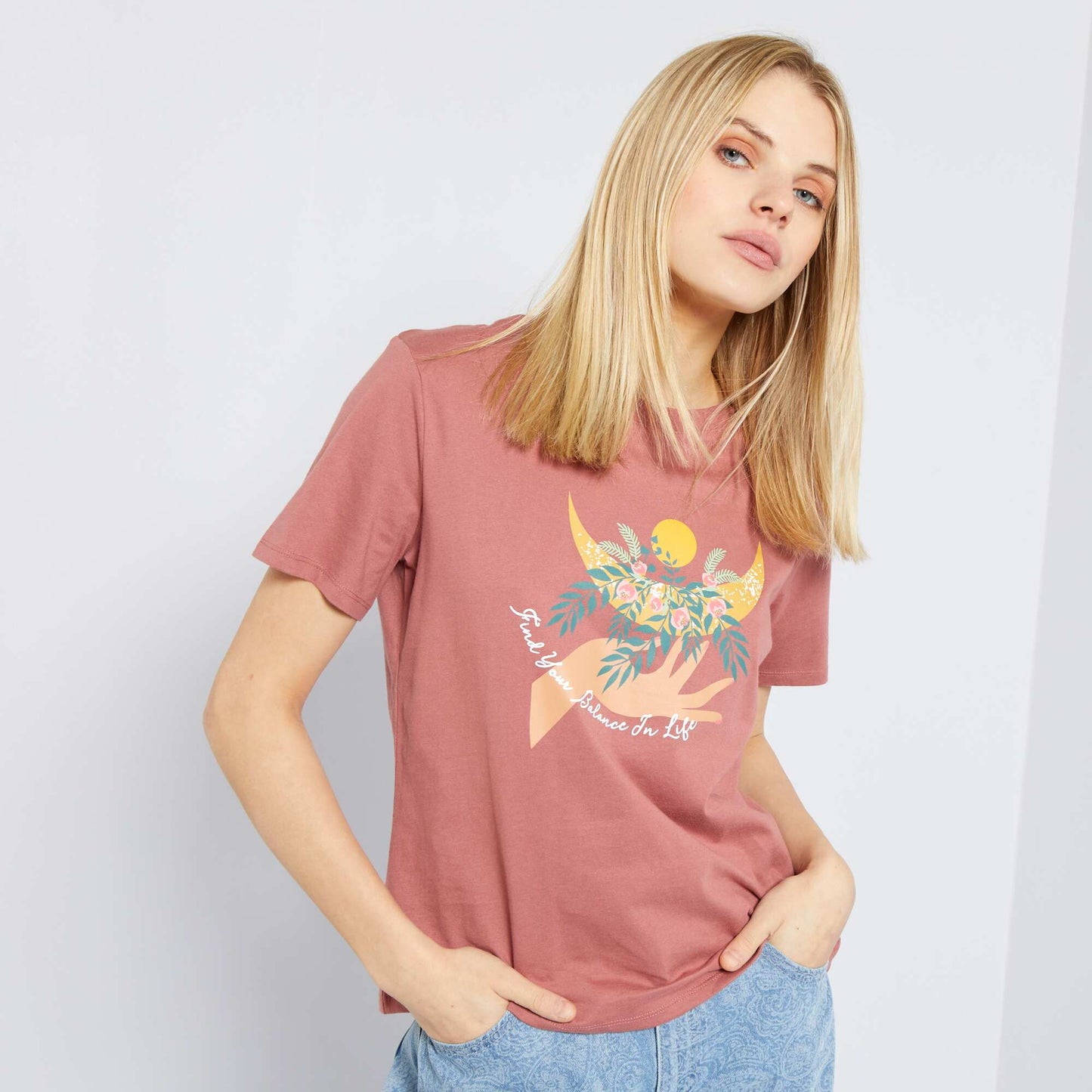 T-shirt en coton ROSE