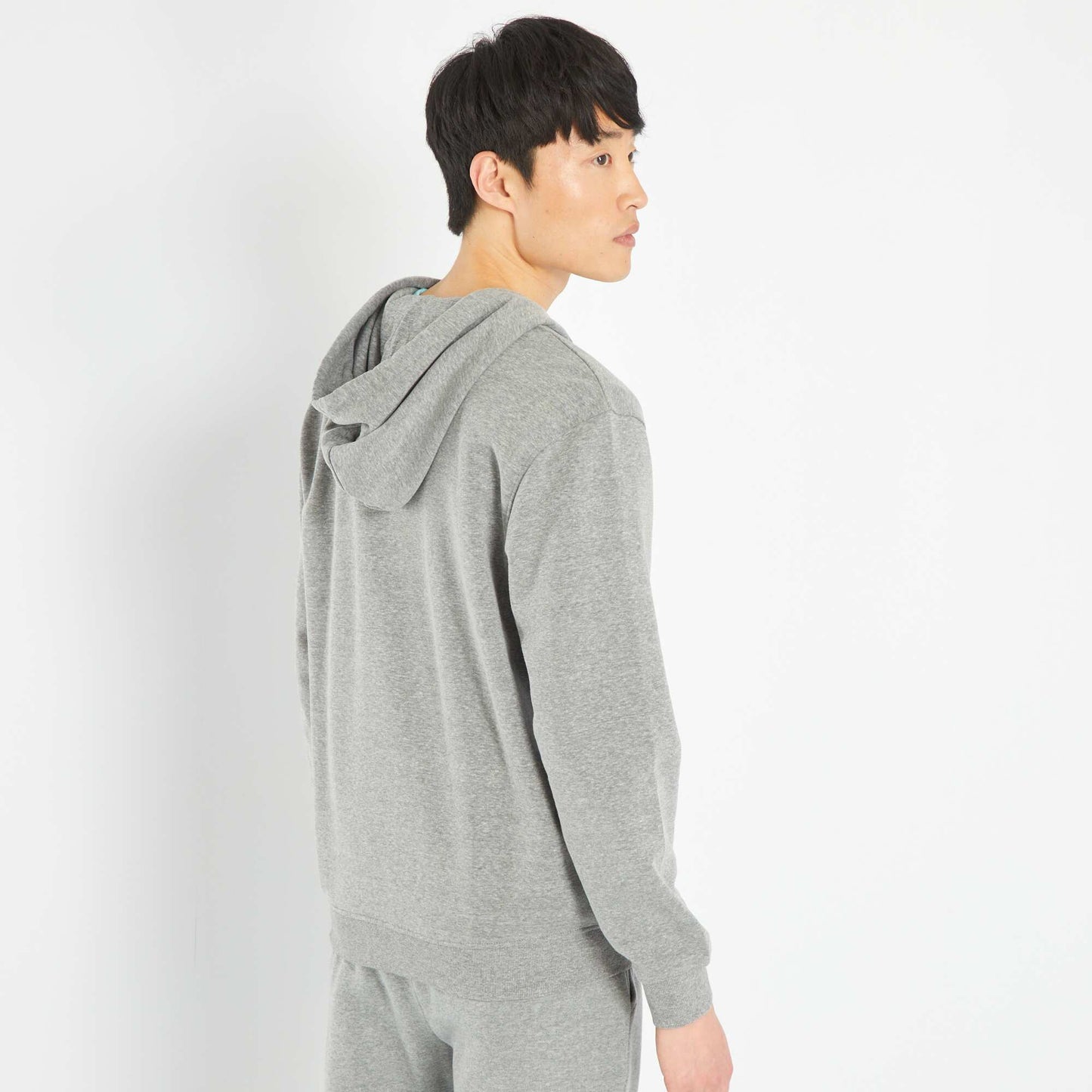 Sweat zippée à capuche Gris foncé